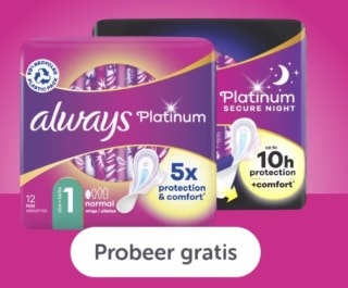 Probeer Always Platinum gratis via Tikkie