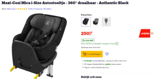 Maxi-Cosi Mica i-Size Autostoeltje - 360° draaibaar - Authentic Black voor €250,17 bij Bol.com