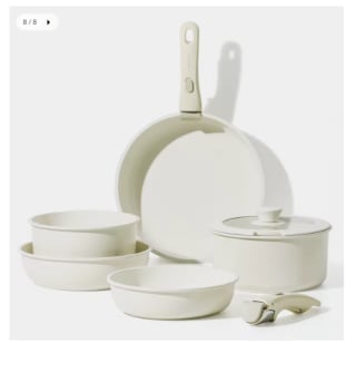 Juego de Sartenes Antiadherentes con Mango Extraíble Apto para cocinar Todas las estufas, 8 piezas por 50.99€ (Cuenta Nueva 38.99€)