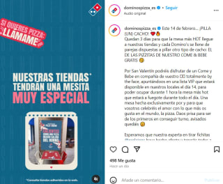 Come y bebe gratis en Domino's Pizza