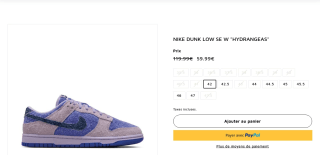 Baskets Nike Dunk Low retro SE - Hydrangeas / Deep Royal Blue à 59.99€