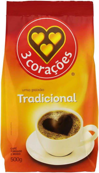 Café Torrado e Moído da 3 Corações de 500g - R$ 27,83