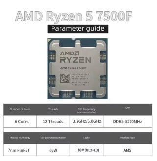 Procesador AMD Ryzen 5 7500F por solo 122,35€
