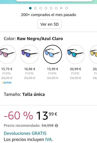 HAWKERS Gafas de sol ONE para hombre por 13,99€.