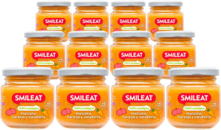 Smileat - Tarritos Ecológicos de Frutas Pack de 12 x 130 g = 1560 g por 10,20€