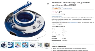 Intex Nevera hinchable mega chill, gama river run, diámetro 89 cm por 14,95€