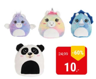 Diverse Knuffel Dieren Bolvorm voor €10 bij Lobbes