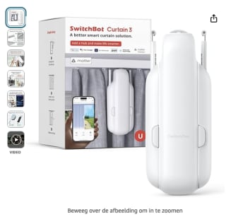 Slimme gordijn van switchbot voor 62,99 euro