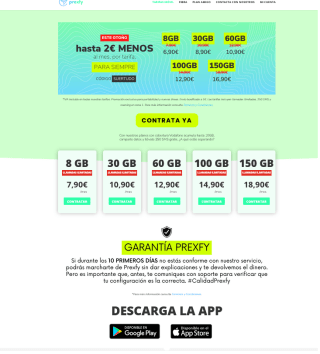 Hasta 2€ menos al mes por tarifa para siempre con Prexfy