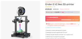Creality Ender 3 V2 - Neo - 3D Printer voor €129