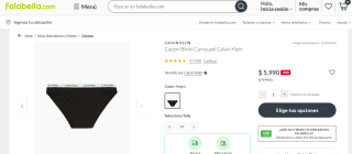 Calzón Bikini Carrousel Calvin Klein por $5.990