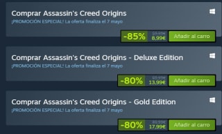 Videojuego Assassin’s Creed Origins Steam por 8,99€
