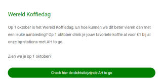 Scoor een kopje koffie voor €1 bij alle bp-stations met AH to go