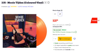 3JS - Mooie Tijden (Coloured Vinyl) voor €12,25 bij Bol