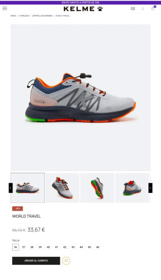 KELME Zapatilla de Trail RUNNING WORLD TRAVEL por 33,67€