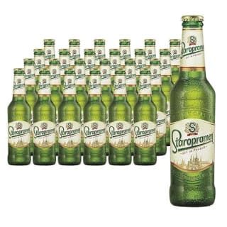 24 botellines Staropramen Premium Cerveza Checa estilo Pilsner de 330 ml
