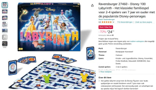 Ravensburger (27460) Disney 100 Labyrinth voor €24,71 bij Amazon