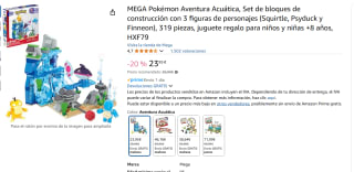 Mega Figura de Aventura Acuática del Constructor de Aventuras Pokémon poe 23,91€