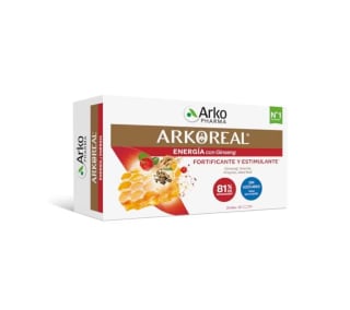 Arkopharma Arkoreal Jalea Real Energia con Ginseng Sin Azúcares 20 Ampollas Plus de Energía Fortificante por solo 10,02€