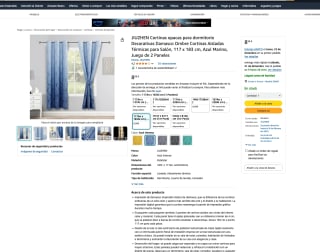 Cortinas opacas Decorativas Damasco Ombre Aisladas Térmicas 140 x 245 cm por 8,99€