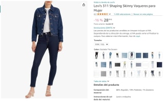 Levi's 311 Shaping Skinny Vaqueros para Mujer por 28,99€