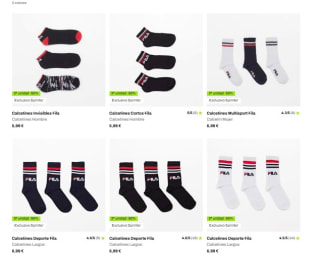 50% en lasegunda unidad calcetines marca Fila