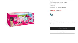 Coche radiocontrol Barbie Cruiser por 34.99€