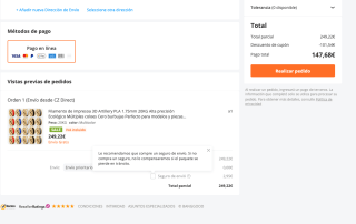 20kg PLA 3D Printer Filament 1.75mm por solo 147,68€