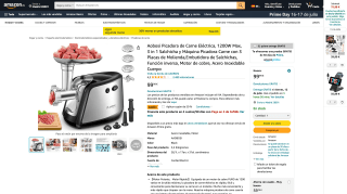 Picadora de Carne Eléctrica Aobosi 3 en 1 por 49,99€