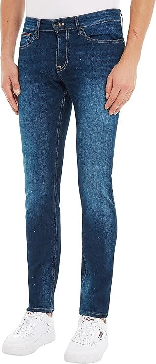 Donkerblauwe Tommy jeans slim fit jeans voor €38,95 bij Amazon