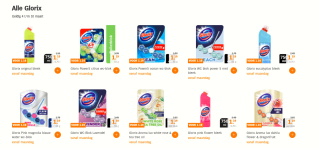 Alle Glorix (toiletblokken) voor €1,19 bij de AH