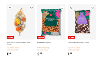 Alle pepernoten en snoepgoed 1+1 gratis bij de Hema