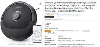 Roborock Q8 Max robotstofzuiger met dweilfunctie voor €219,99 bij Amazon