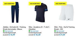 Tot 51% korting op Adidas en Nike items bij Timco voordeelmarkt