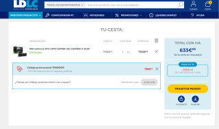 MSI GeForce RTX 4070 SUPER 12G GAMING X SLIM por 633,55€