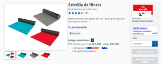 Esterilla de fitness por 5,99€