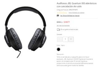 Audífonos JBL inalámbricos por $399 en Suburbia