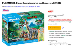 PLAYMOBIL Dinos Brachiosaurus met hovercraft voor €49,59 bij Bol