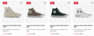 15% op Converse sneakers bij Foot Locker