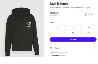 Sudadera Jack & Jones JORGAMES HOOD por 13.5€