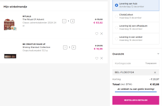 20% korting op je bestelling bij ICI Paris XL