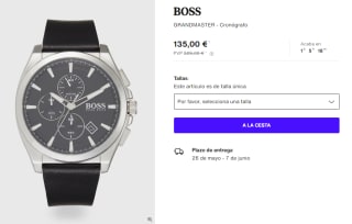 Reloj Cronografo para Hombre BOSS GRANDMASTER por 135€