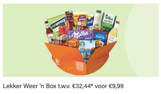 Lekker Weer ‘n Box t.w.v. €32,44* voor €9,99 bij Scoupy