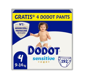 Dodot Sensitive Pañales Talla 4 192 unidades por solo 49,56€