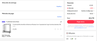 Perchero Burro Doble con Ruedas por 15,17€