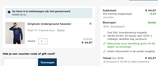 G-Star Originals Underground R sweatshirt voor €40,47 dmv code bij G-star