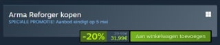 Arma reforger voor €31,99 via Steam