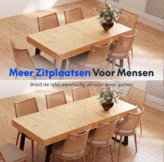 FlexiSpot DT3 Uitschuifbare Eettafel 140-180cm voor €299,99