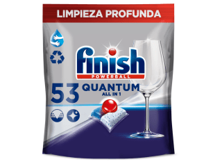 53 Pastillas Finish Quantum All in 1 Pastillas para lavavajillas Regular por solo 9,99€