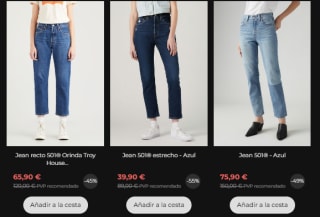 Oferta hasta 75% descuento en pantalones Levis super baratos